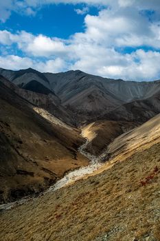 The altai mountains. The landscape of nature on the Altai mountains and in the gorges between the mountains.