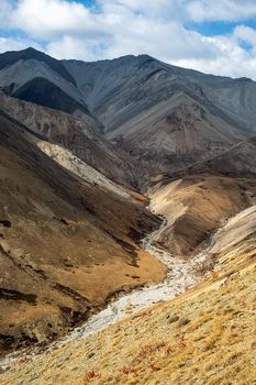 The altai mountains. The landscape of nature on the Altai mountains and in the gorges between the mountains.