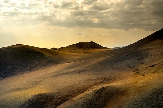 The altai mountains. The landscape of nature on the Altai mountains and in the gorges between the mountains.