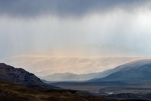 The altai mountains. The landscape of nature on the Altai mountains and in the gorges between the mountains.