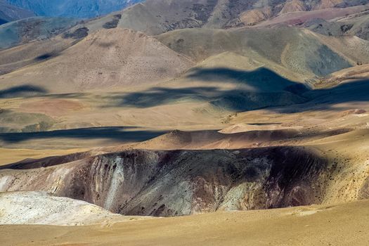 The altai mountains. The landscape of nature on the Altai mountains and in the gorges between the mountains.