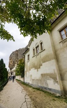 The architecture of the old streets in Sevastopol. Old houses.