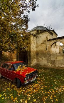 The architecture of the old streets in Sevastopol. Old houses.