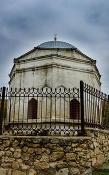 The architecture of the old streets in Sevastopol. Old houses.