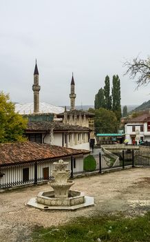 The architecture of the old streets in Sevastopol. Old houses.