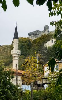 The architecture of the old streets in Sevastopol. Old houses.