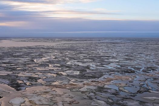 The Arctic landscape of the Arctic Ocean. Ice and cold
