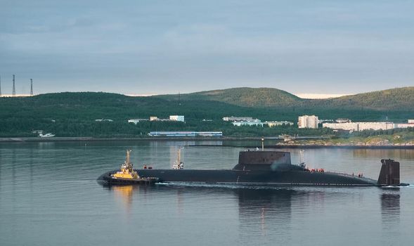 a Russian nuclear a submarine Dm. Russian nuclear submarine