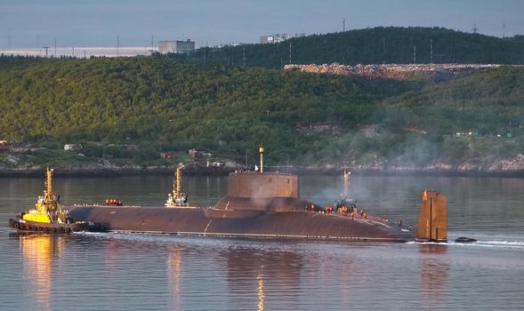 a Russian nuclear a submarine Dm. Russian nuclear submarine