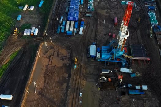 Drilling rig for oil and gas well drilling. Drilling rig for oil and gas well drilling.