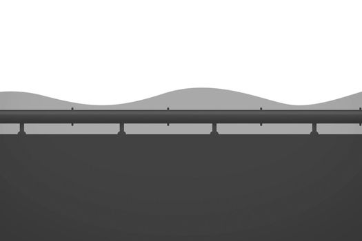 Illustration of the scheme of the ground gas and oil pipeline. Gas pipeline.