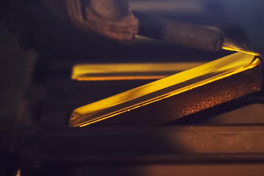 Gold bars. Gold in the form of bullion.
