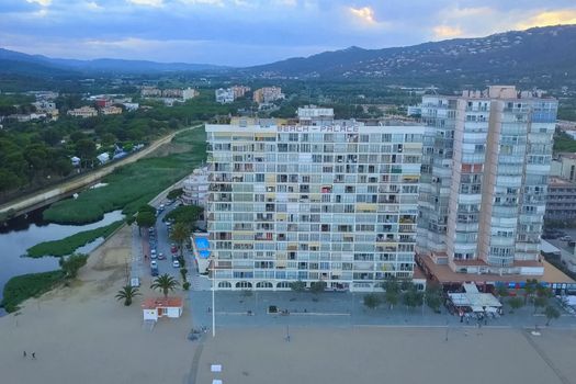 Accommodation in Spain, country resorts and recreation, view from above on the houses.