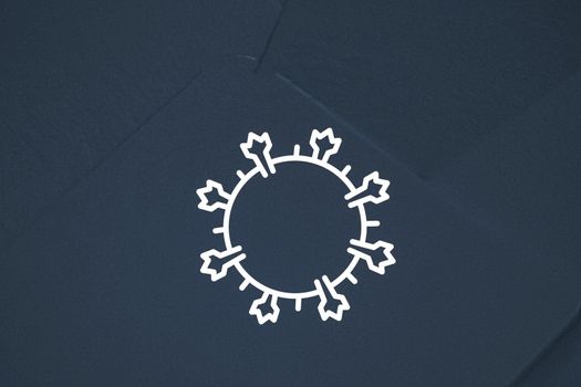 An image of the virus. Drawing a coronavirus illustration.