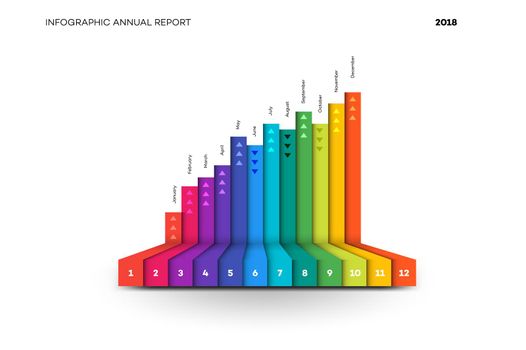 Full Editable Infographic Chart. Vector Template And Mockup For Your Business Brochure Or Presentation Design.