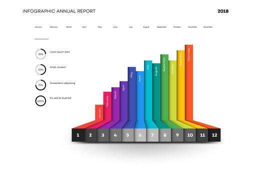 Full Editable Infographic Chart. Vector Template And Mockup For Your Business Brochure Or Presentation Design.