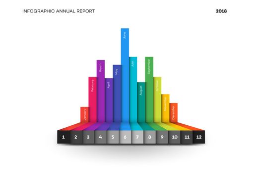 Full Editable Infographic Chart. Vector Template And Mockup For Your Business Brochure Or Presentation Design.