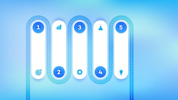 Layered Infographic Timeline. Vector Roadmap, Template For Modern Business Presentation, Annual Reports, Layouts.