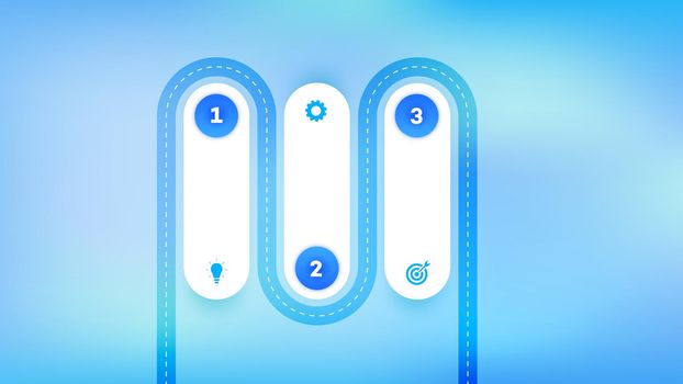 Layered Infographic Timeline. Vector Roadmap, Template For Modern Business Presentation, Annual Reports, Layouts.