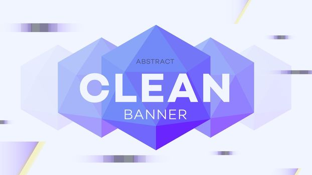 Modern Abstract Geometric Banner With 3d Hexagon Figure. Vector Techno Template For Brochure, Flyer, Magazine design.