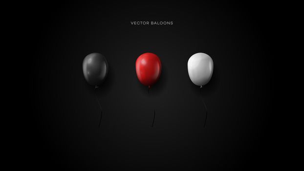 3d realistic vector balloons. Vector template for party design.