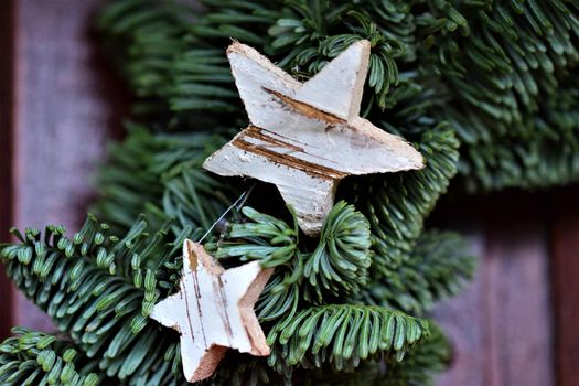 chhristmas decoration as a close up