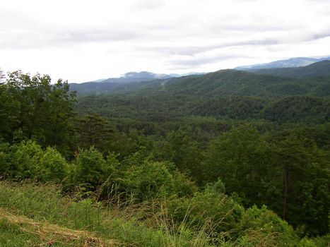 The Smoky Mountains seen from the Foothills Parkway