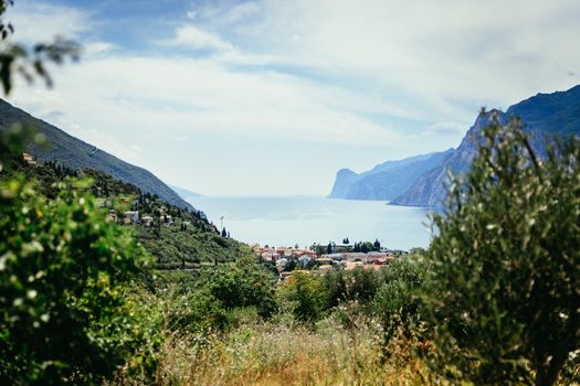 Mountains, nature and little village. Lake garda.
