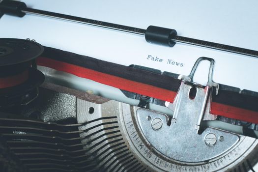 Old fashioned vintage typewriter: closeup picture