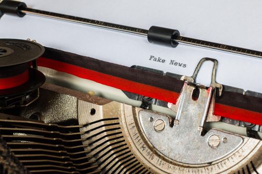 Old fashioned vintage typewriter: closeup picture