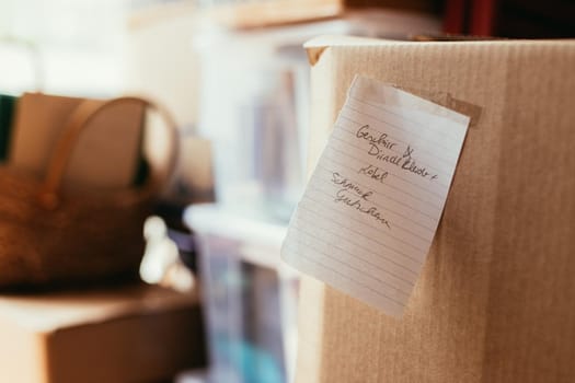 Move. Cardboard, boxes and stuff for moving into a new home
