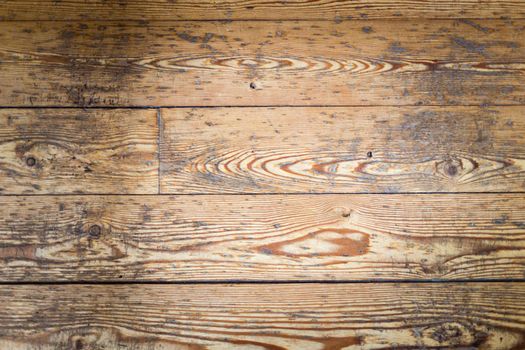 Closeup picture of old rustic wooden planks