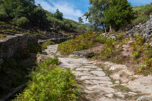 Old Roman road in the north of Portugal.