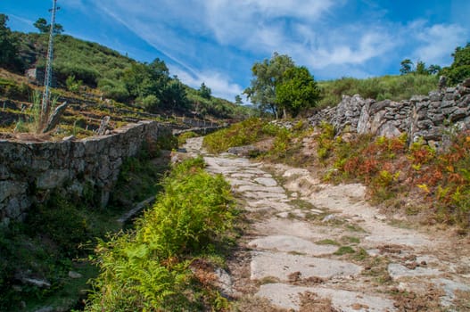 Old Roman road in the north of Portugal.