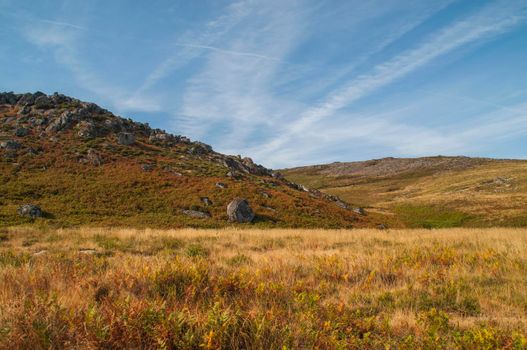 The granite mountains in the region of Arouca, Portugal.