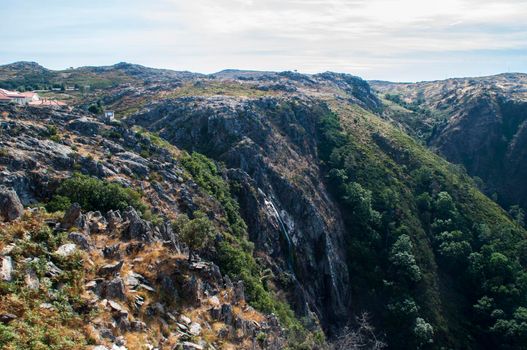 Water fall in the mountains near Arouca, Portugal.