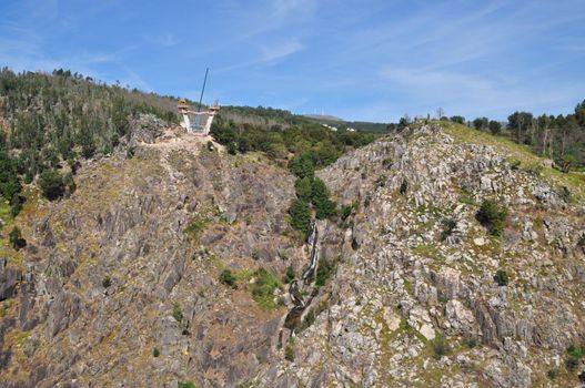 Water fall in the mountains near Arouca, Portugal.