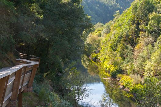 View on the river Paiva, Portugal.