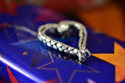 Close-up of colorful christmas gifts