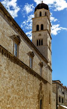 Dubrovnik City Bell Tower on Stradun, Croatia