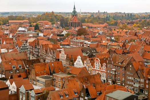 Germany, aerial view of the city of Luneburg