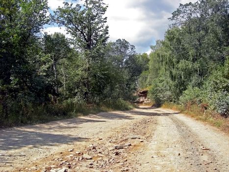 The Beloretsky tract. Nature is in the way of the Beloretsky tract. Roads and landscape.