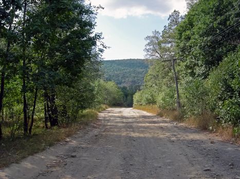 The Beloretsky tract. Nature is in the way of the Beloretsky tract. Roads and landscape.