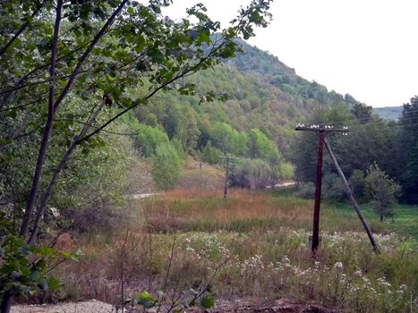 The Beloretsky tract. Nature is in the way of the Beloretsky tract. Roads and landscape.