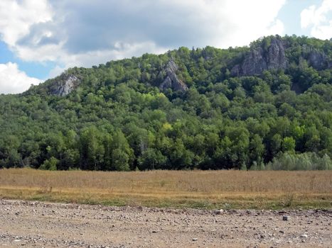 The Beloretsky tract. Nature is in the way of the Beloretsky tract. Roads and landscape.