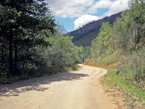 The Beloretsky tract. Nature is in the way of the Beloretsky tract. Roads and landscape.