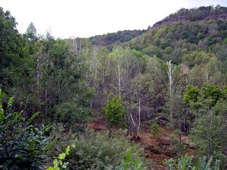 The Beloretsky tract. Nature is in the way of the Beloretsky tract. Roads and landscape.