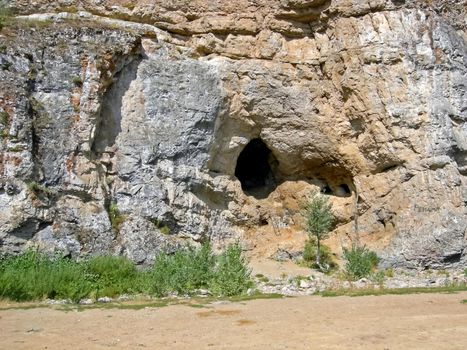 Caves in the rocks on the Beloretsky tract. The Beloretsky tract. Nature is in the way of the Beloretsky tract. Roads and landscape.