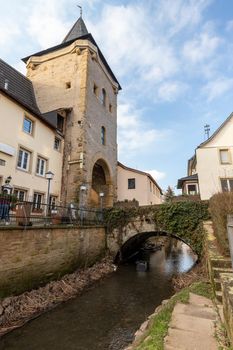 City gate Untertor in the historic old town of Meisenheim, Germany