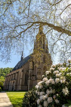 Wide angle view at the Schlosskirche in Meisenheim